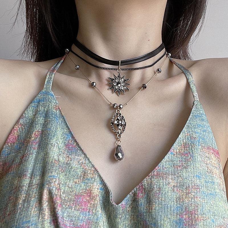 Collar De Gema De Cristal De Diamante al por mayor